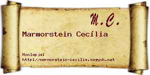 Marmorstein Cecília névjegykártya